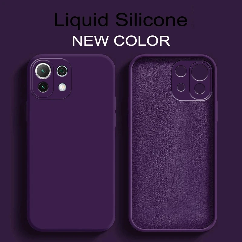 Luxury Original Liquid Silicone For XiaoMi Mi 12 Lite 12T 13pro 11 mi 12X 11i Lite NE 5G 10T 11T A3 Mi 9T Pro Global Square Case