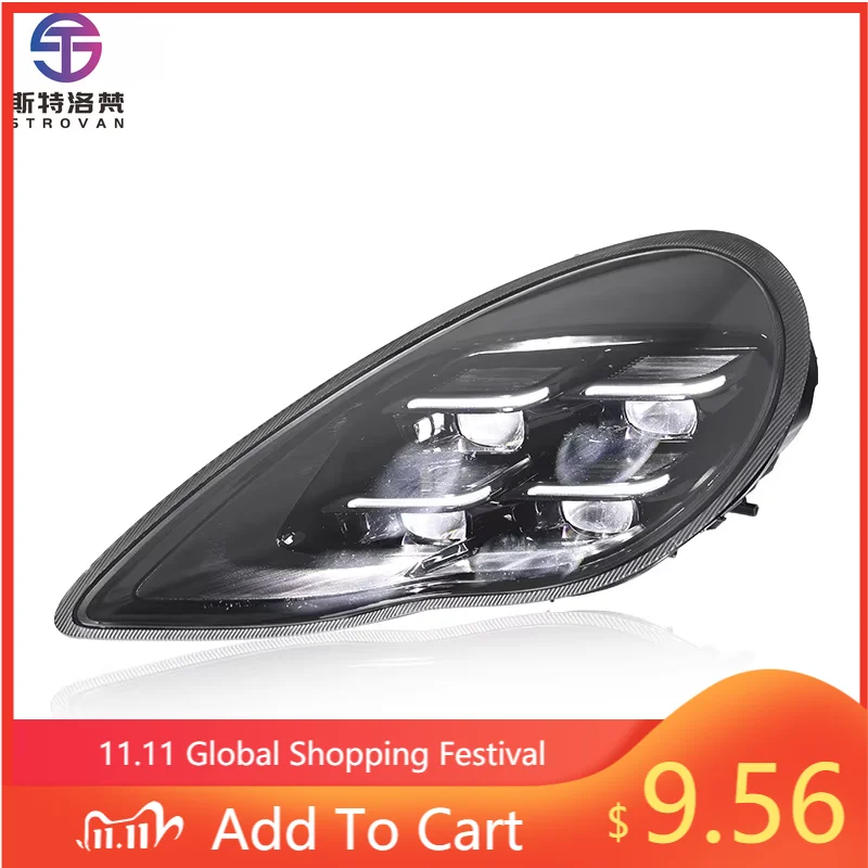 مصباح أمامي معدل عالي الجودة من Deren لـ Porsches Panamera 10-13 مجموعة مصابيح أمامية LED لمصباح Panamera Matrix Lens #1