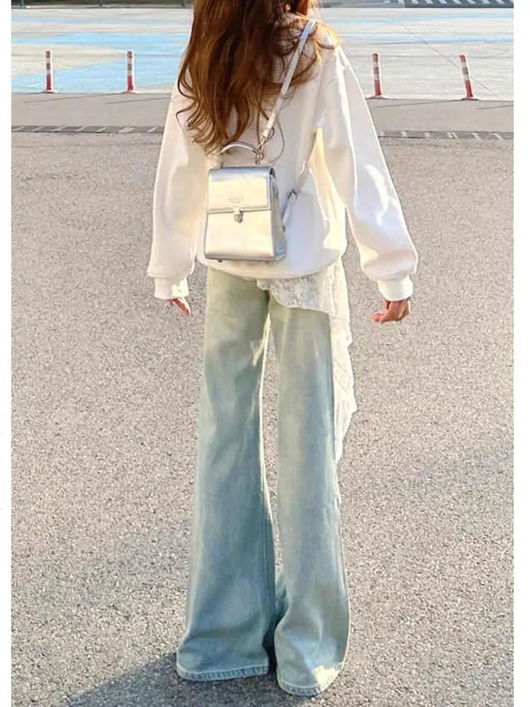 

Расклешенные джинсы женские, с рюшами, плиссированные, драпированные, с разрезом, асимметричные детали, боковая драпировка, палаццо, драпировка, жидкий стильный шик