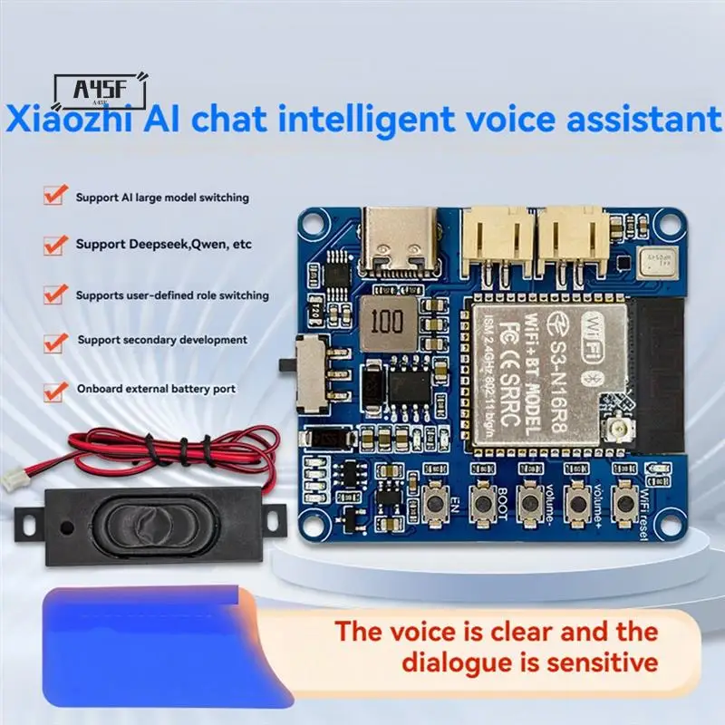

A45F-Xiaozhi AI Voice Chat Module ESP32-S3 Built-In CH340X INMP441 MAX9835 ESP32-S3 Development Board