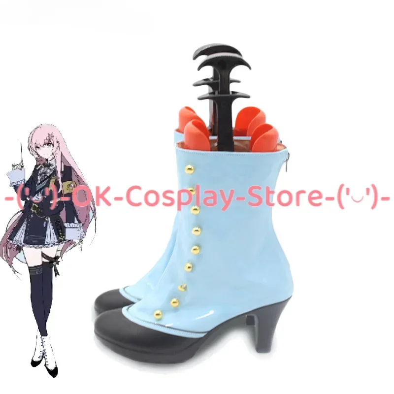 [حسب الطلب] أحذية Project Sekai الملونة للمسرح Luka التأثيرية أزياء لعب الأدوار الدعامة لحفلات الهالوين كرنفال PU أحذية جلدية