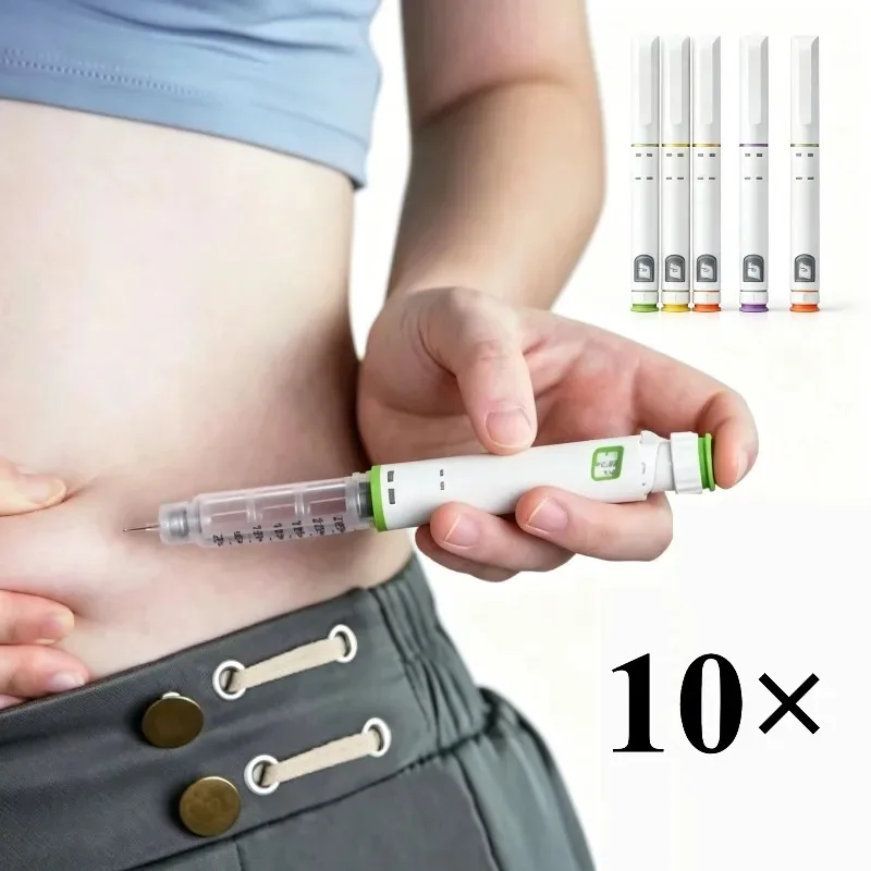 High Quality 5-10PCS Disposable Insulin Injection Pens Portable Insulin Injection Device Medication 60U Magic Pen Health Care