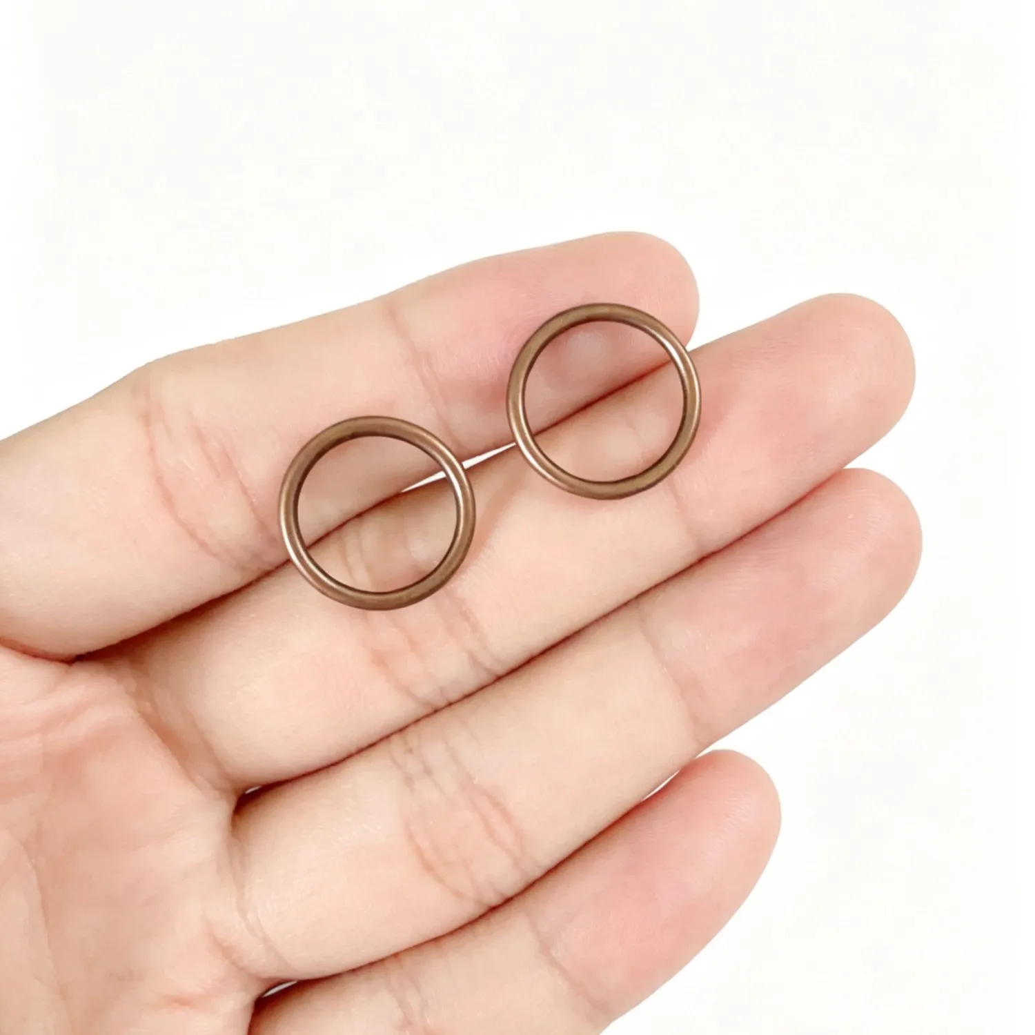 40Pcs 15.8mm Zinc Alloy Antique Red Copper Round Jump Rings DIY Jewelry Accessories H5209