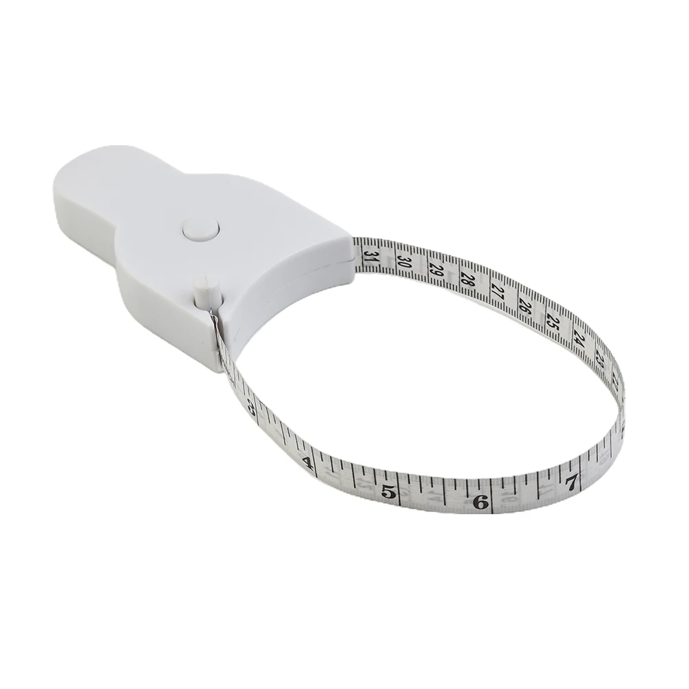 Body Circumference Tape Measure 150cm Retractable with Locking Push Button for Monitoring Fitness and Health Progress