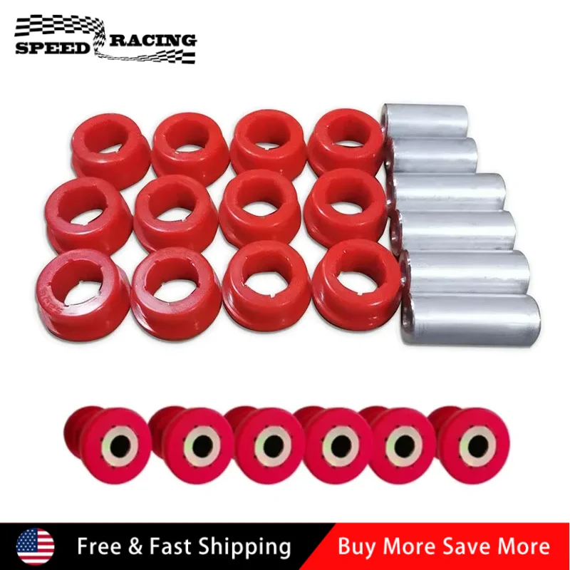 

Durable 6 Set Polyurethane & Steel Control Arms Bushing Kit Red For 1996-2000 Honda Civic EK Series