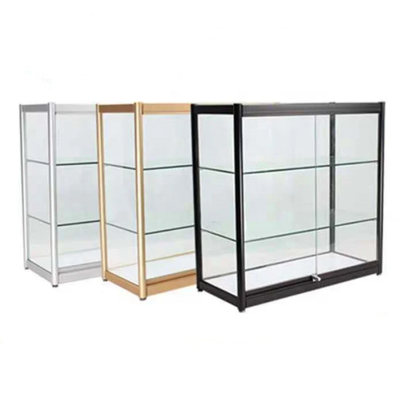 Customized. small display retail shop cheap price glass display cabinet display showcase with lock