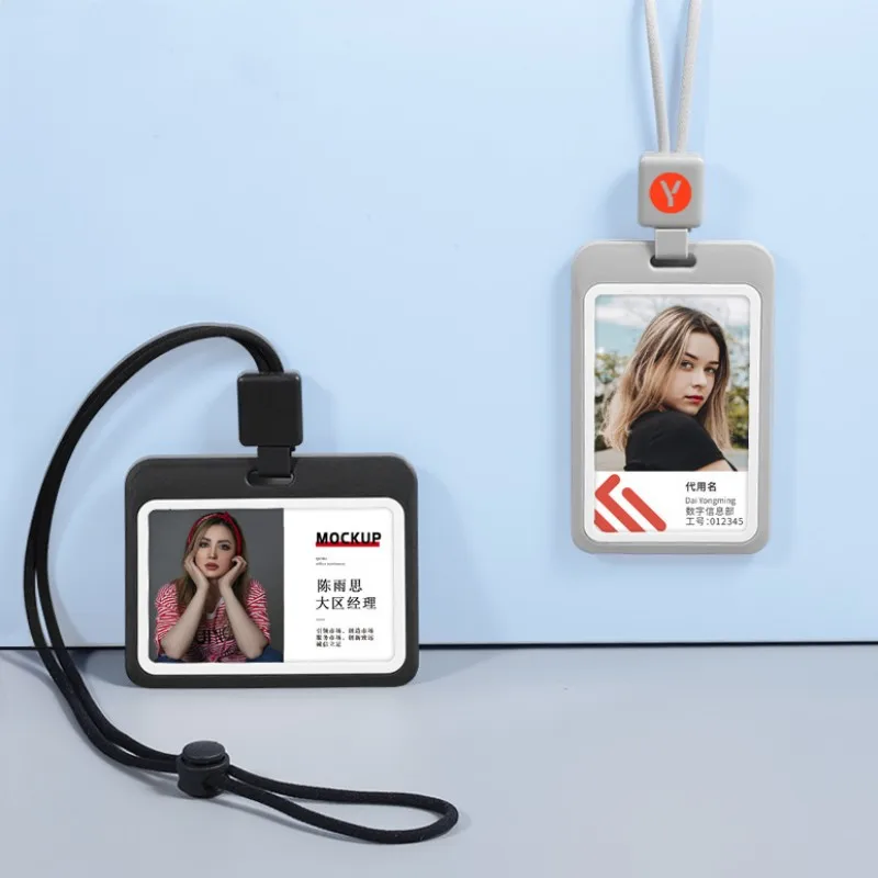 

2025 New High Quality ID Card Set Sleeve Holder Badge Case Clear Bank Credit Card Clip Badge Holder Accessories
