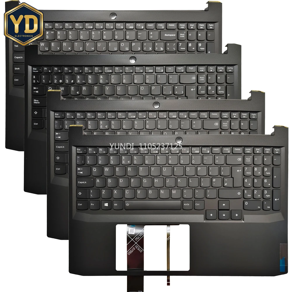 

YD New US/UK/Russian/Spanish Keyboard For Lenovo IdeaPad Gaming 3-15IHU6 3-15ACH6 Palmrest Upper Cover Case AP39J000900 Backligh