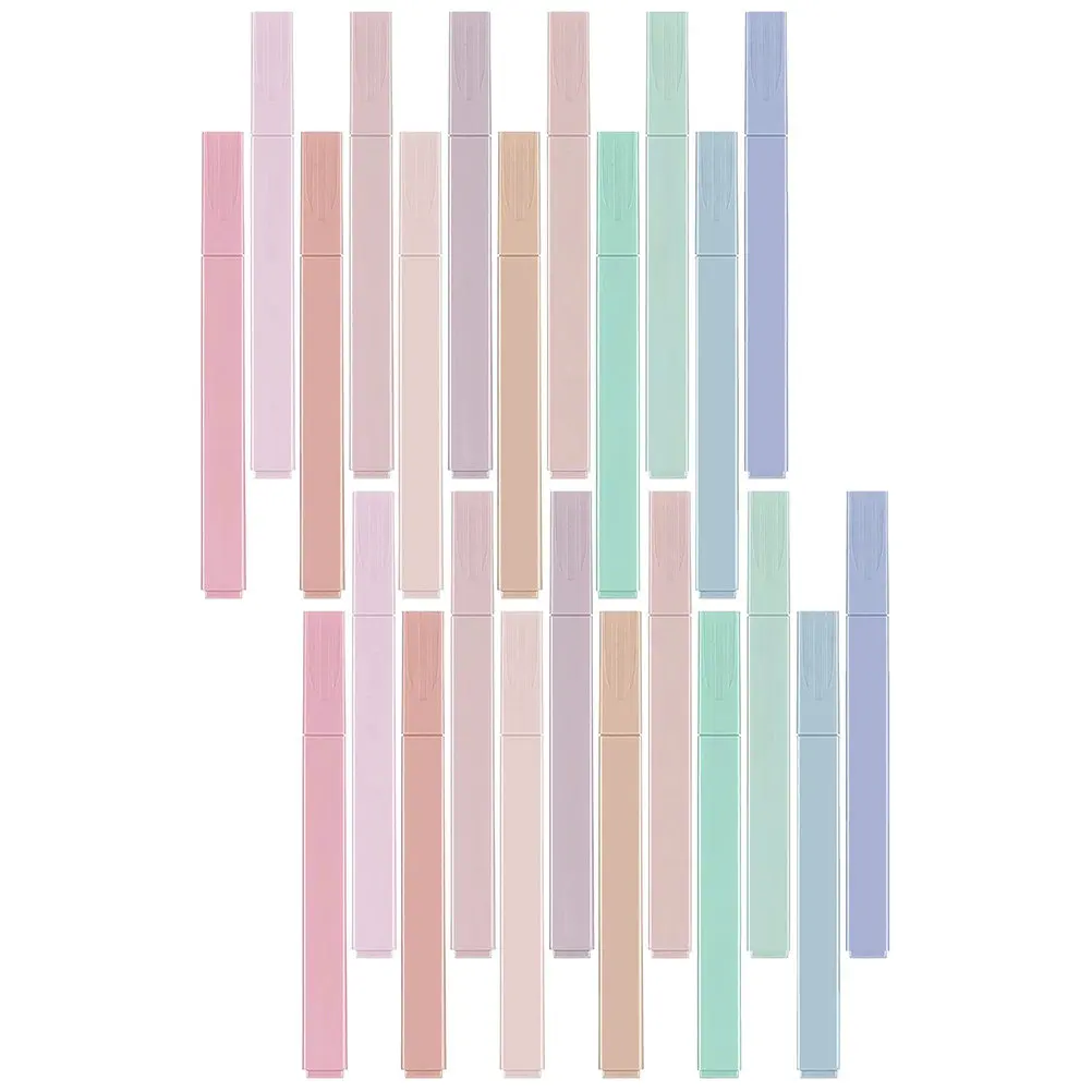 24Pcs Compact Double-Ended Highlighter Pens Eye-Catching Fluorescent Colors for Note-Taking Studying Scrapbooking Journaling