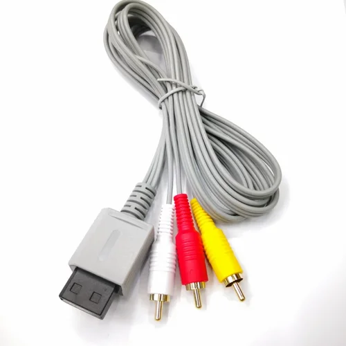 Imagen 2 del producto Cable 3 RCA de 1,8 m para consola Nintendo Wii, Cable AV de Audio y vídeo compuesto 480p chapado en oro, 3RCA para Cable Will