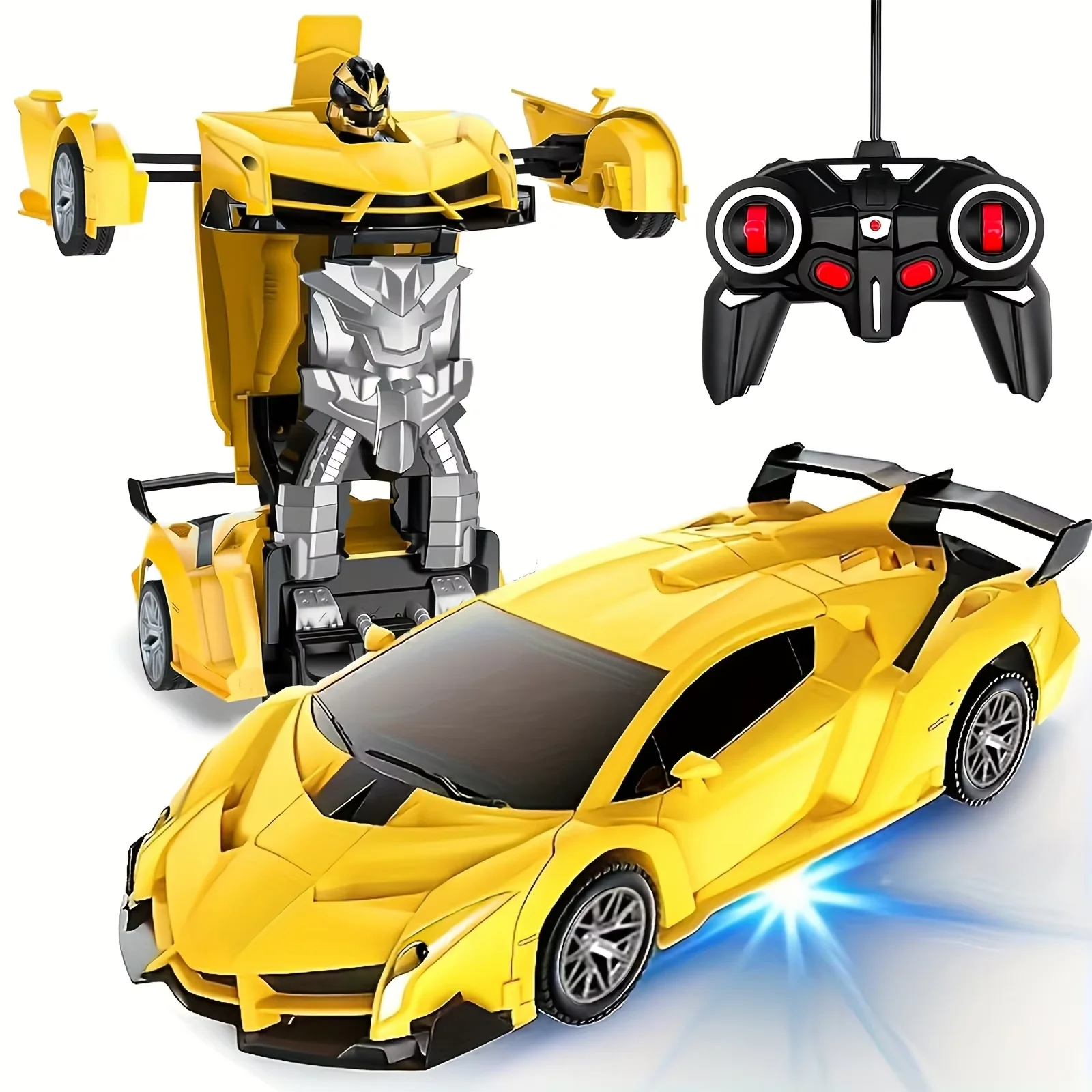2-in-1 전동 리모컨 변신 로봇 모델 레이싱카 장난감 360 °   드리프트 회전 원버튼 변신 어린이용