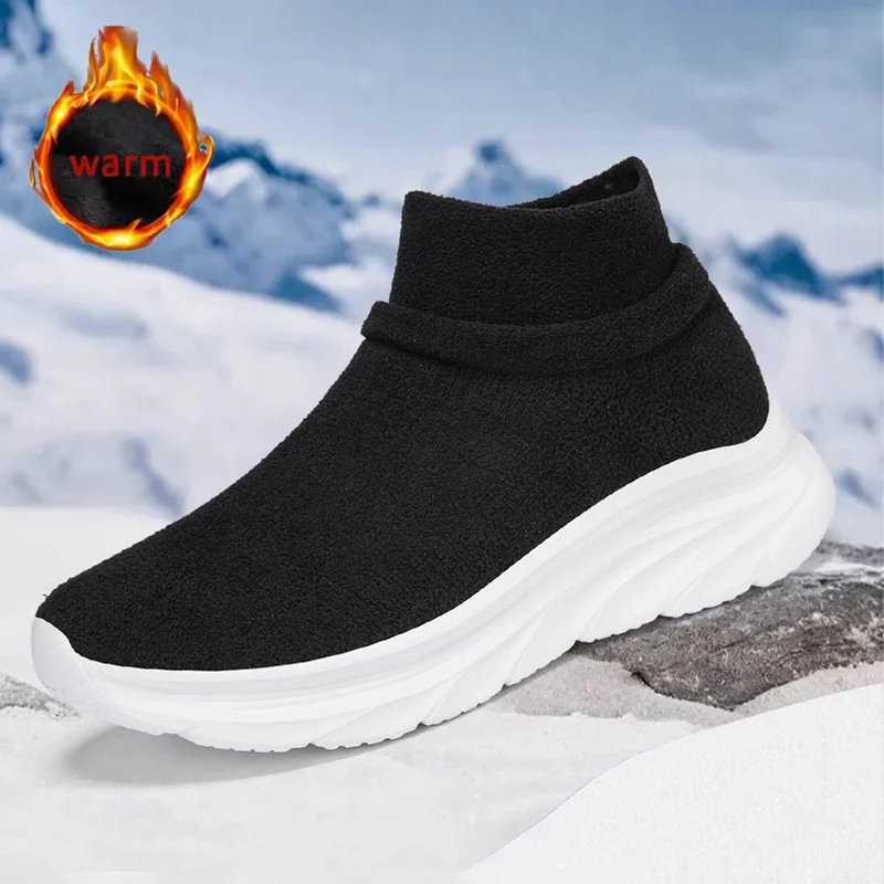 

Зимняя плюшевая хлопковая обувь унисекс, легкие кроссовки без шнуровки, модные повседневные кроссовки, дышащие удобные кроссовки