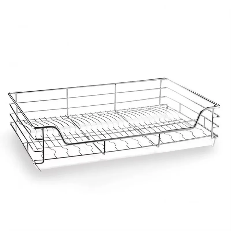 Retractable Chrome Wire Basket - Kitchen Pull-Out Storage Drawer