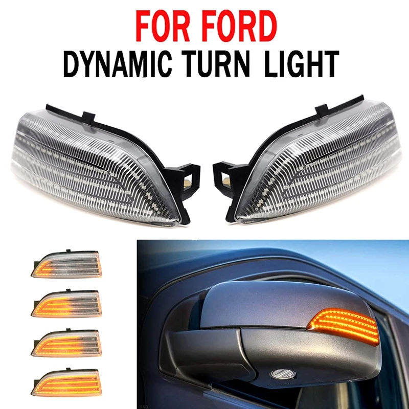 

Car Dynamic LED Turn Signal Rearview Mirror Lights Blinker For Ford Everest 2015-2019 Ranger T6 Raptor Wildtrak