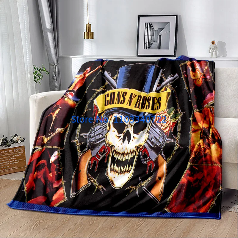 

Одеяло Guns N Roses Hard Rock Band, плед для кровати, дивана, одеяла для сна 150x200 см, праздничный подарок для мальчиков и девочек