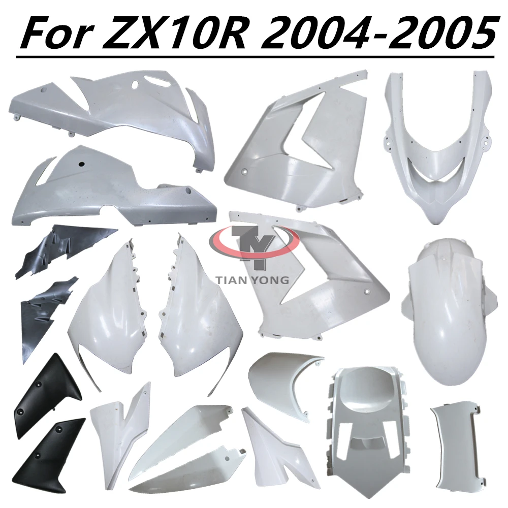 Karosserie-Einspritzzubehör, Kunststoffteile, Komponenten, Motorrad für Kawasaki ZX10R 2004 2005, ZX 10R 04–05, unlackierte Verkleidung