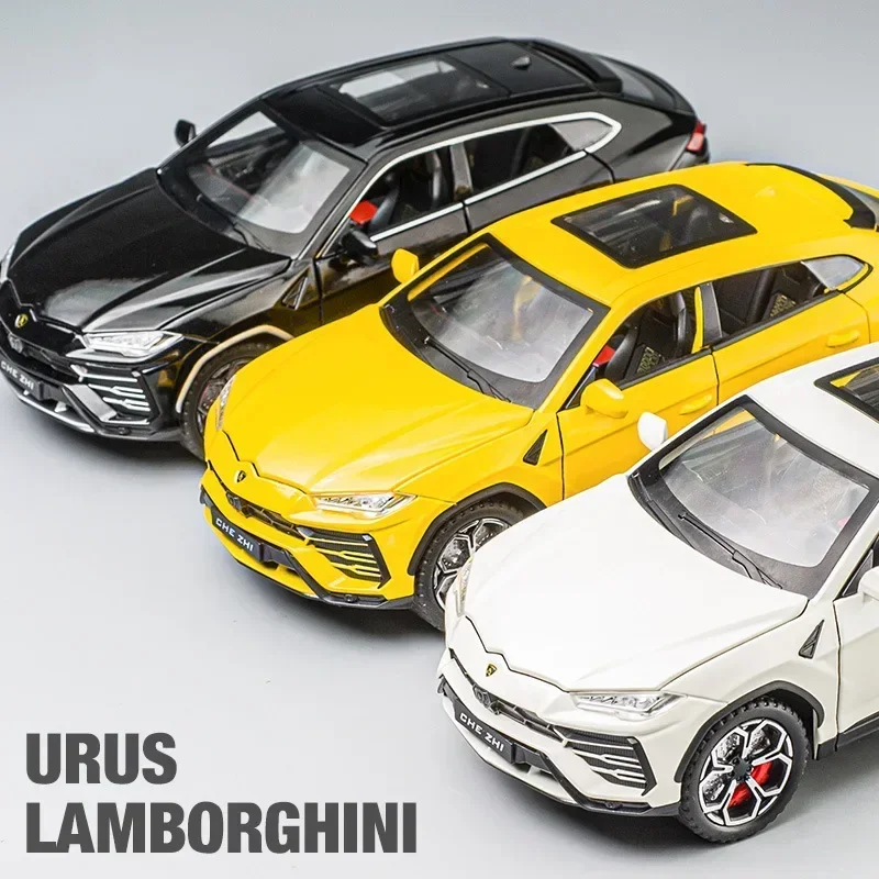 1:24 Lamborghini URUS Alloy Model Car SUV Diecast Toy Metal Collection Simulation Sound & Light Toy Car For Children C126