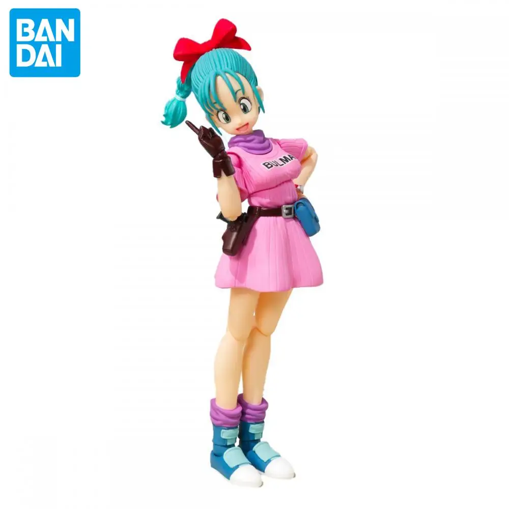 Genuine Official Original Bandai S.h.figuarts Dragon Ball Bulma Action Figure Anime Genuine Collectible Boxed Model Dollstoy