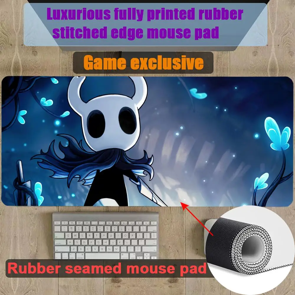 

H-Hollow Knight-T Mouse Pad Gamer Gaming Rubber Seamed Mouse Pad Accessories Desk Keyboard Pad Computer Laptop