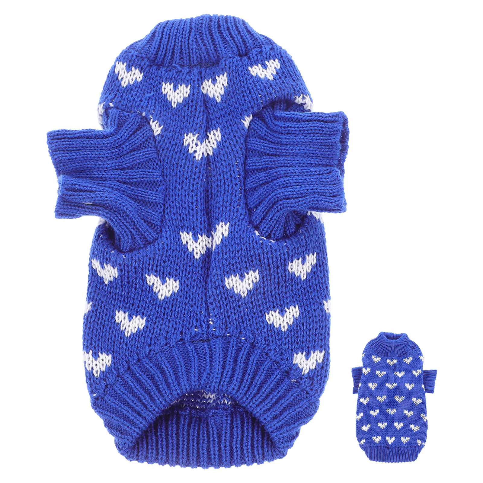 

Small Dog Knitted Sweater Heart Pattern Xs Size Warm Winter Dog Clothes Breathable Puppy Vest Decorative Pet Clothing
