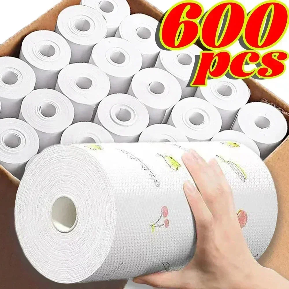 Kitchen Disposable Rags Thicken Reusable Non-Woven Cleaning Cloths Household Washing Dishcloths Cloth Paper Towels Scouring Pads