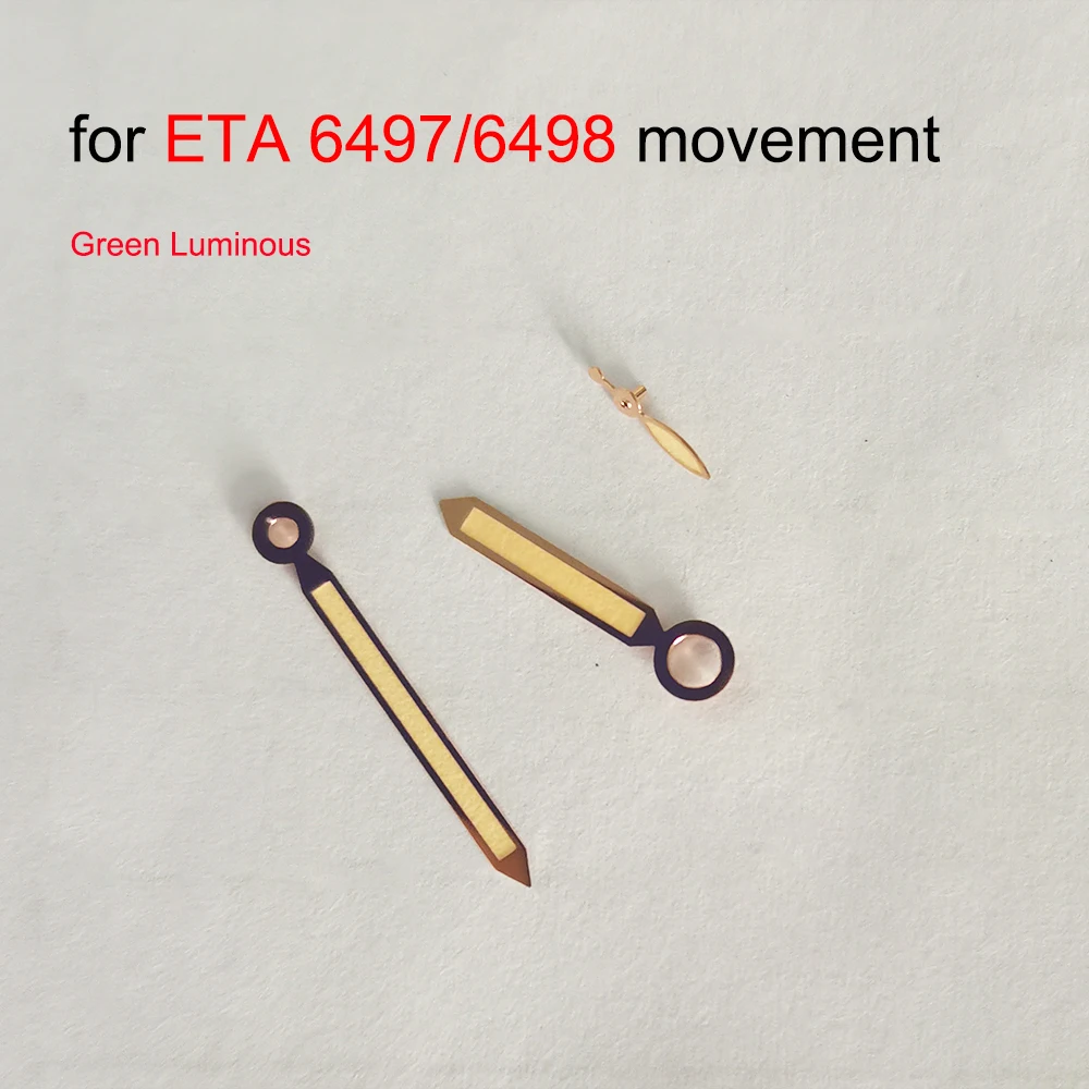 Replacement Green Luminous Watch Hands for ETA 6497 6498 Watch Pointers for ST3600 ST3620 Series Movement Repair Parts
