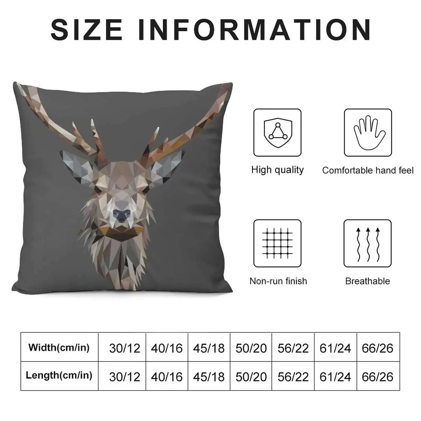 Low Poly Stag Throw Pillow Decorative Cushions For Luxury Sofa Sofa Pillow Cover pillow