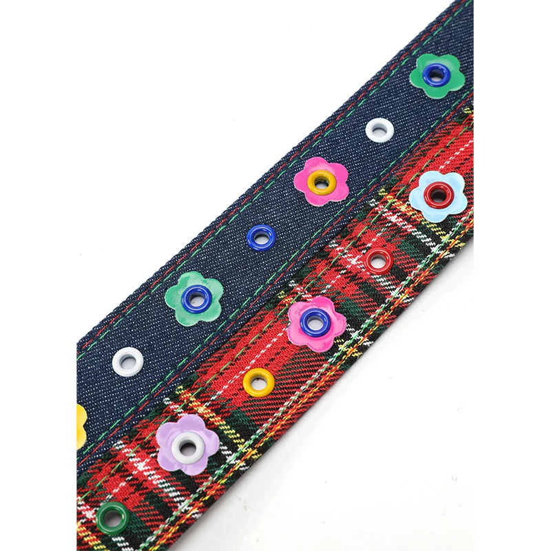 ELFSACK 2025 خريف جديد وصول لعوب ملون الأزهار مزين حزام للمرأة