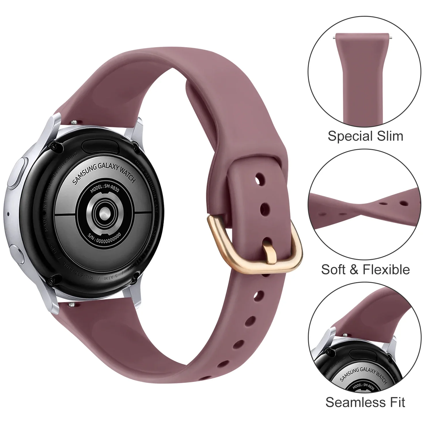 Huami Amazfit GTS 4 3 2 2e 용 슬림 실리콘 시계 스트랩, Amazfit GTR 42mm Bip 3 S U Lite Pro 스트랩, 미니 밴드, 20mm