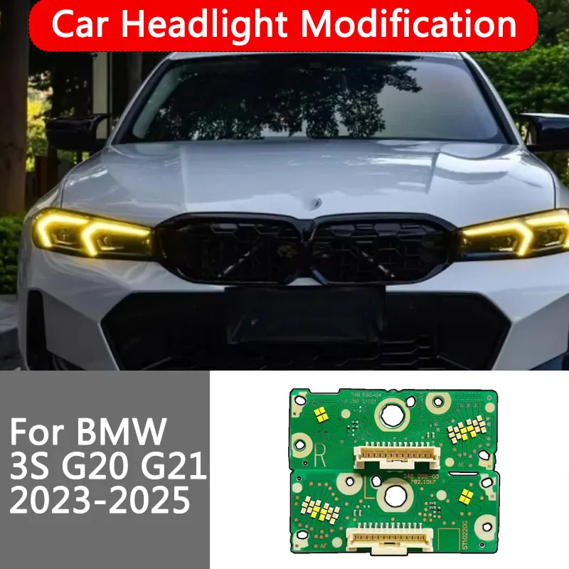 

Желтый чип DRL для BMW G20 G21 G28 3 серии 330e 330i M340i 2024 2025 светодиодные фары, модуль модернизации дневных ходовых огней