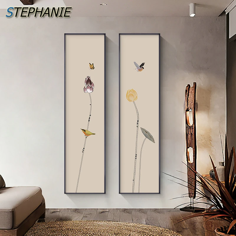 Chinese Style Flower Bird Canvas Paintings Traditional Wall Art Pictures Posters Prints for Living Room Hotel Decoration Mural