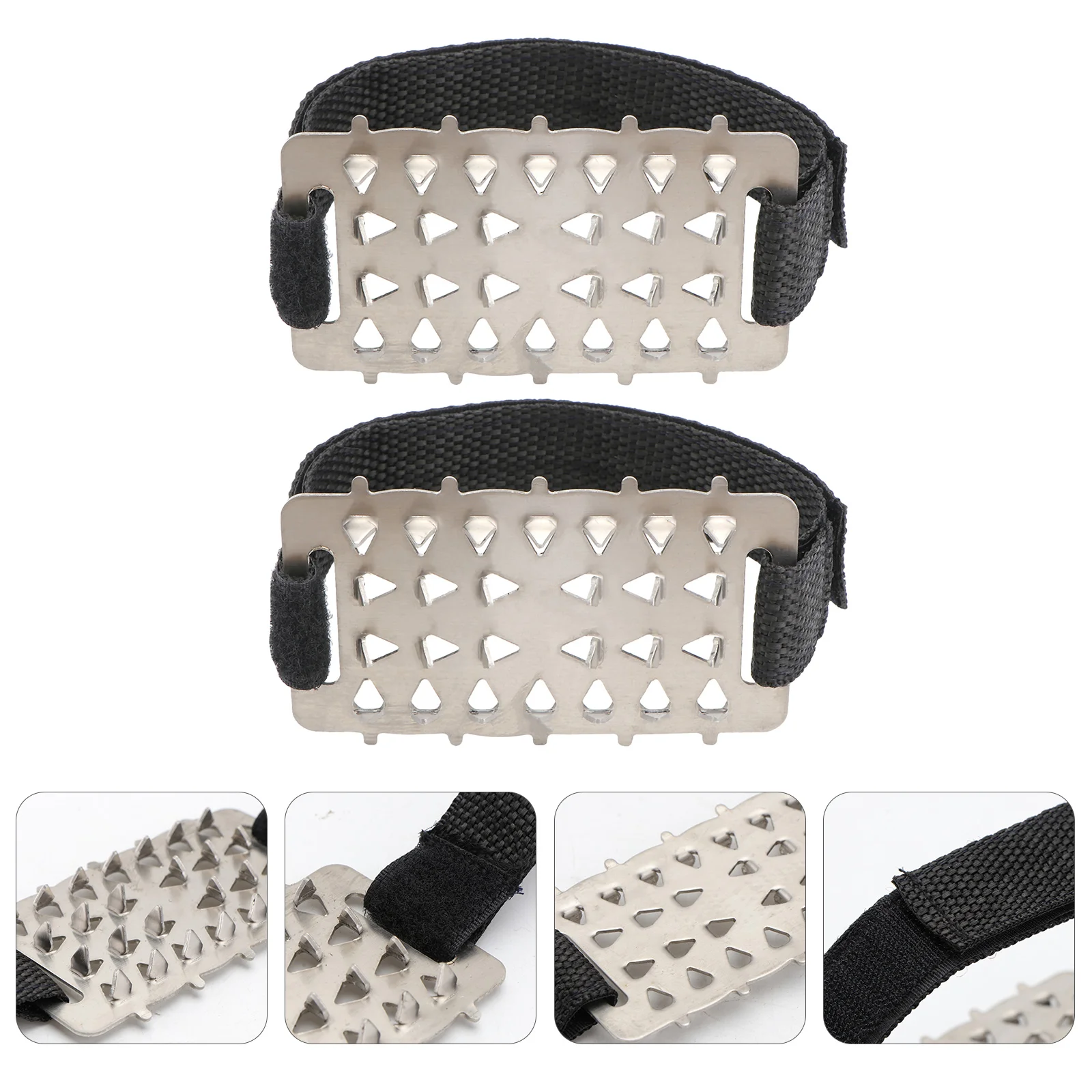 

The Snow Stainless Steel Crampons Travel Child Climbing Shoes Traction Ice Cover High Quality Nylon Webbing Grips for