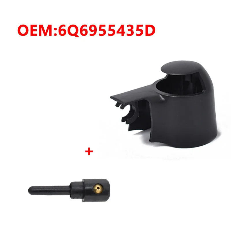 Car Rear Windshield Wiper Arm Nut and Cover Washer Nozzle For VW Polo Passat B6 B7 Tiguan Golf Scirocco Caddy 6Q6955435D