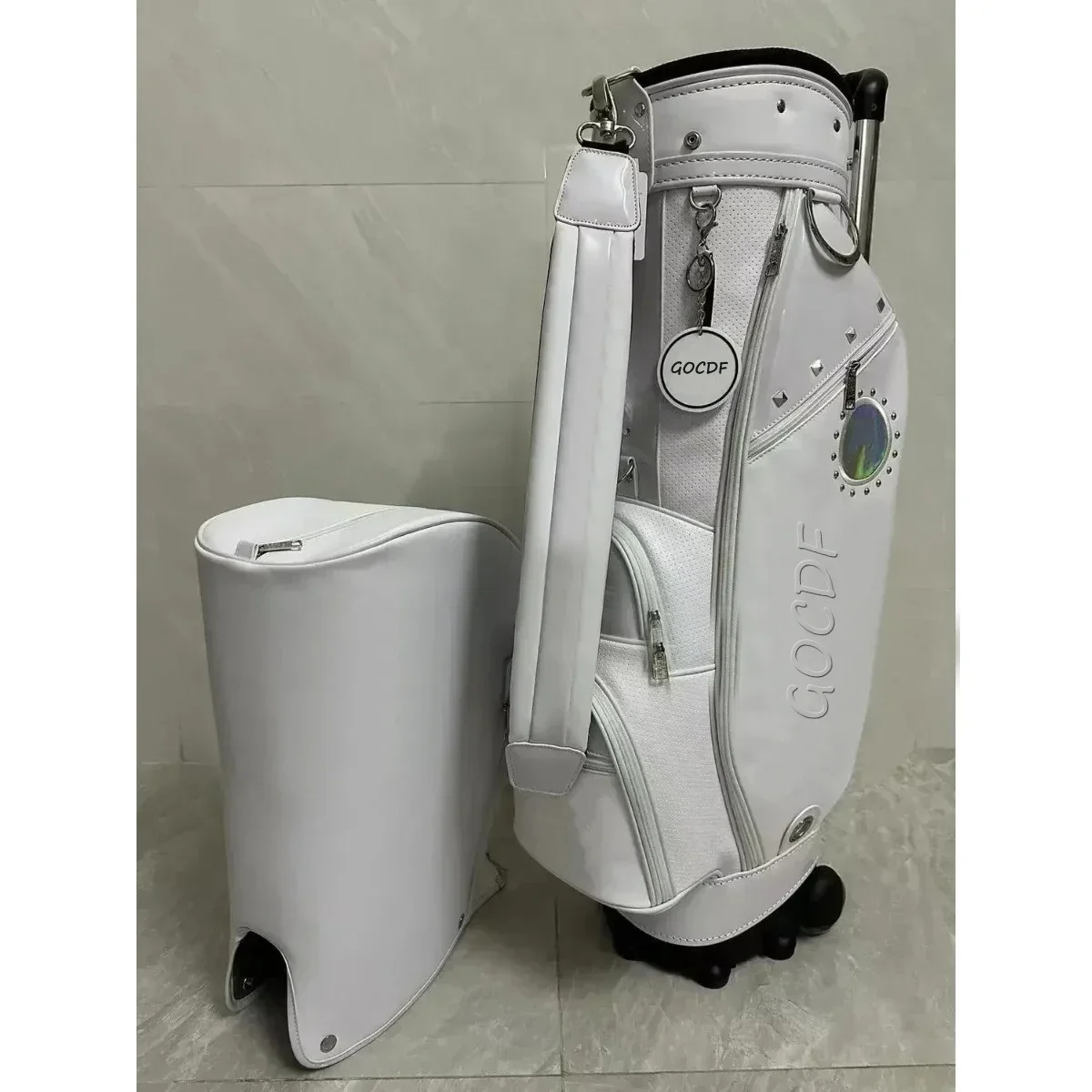 

2024 New Golf Bag Trolley Wheel Portable Caddy Bag Men's and Women's Golf Standard Bag 골프 가방