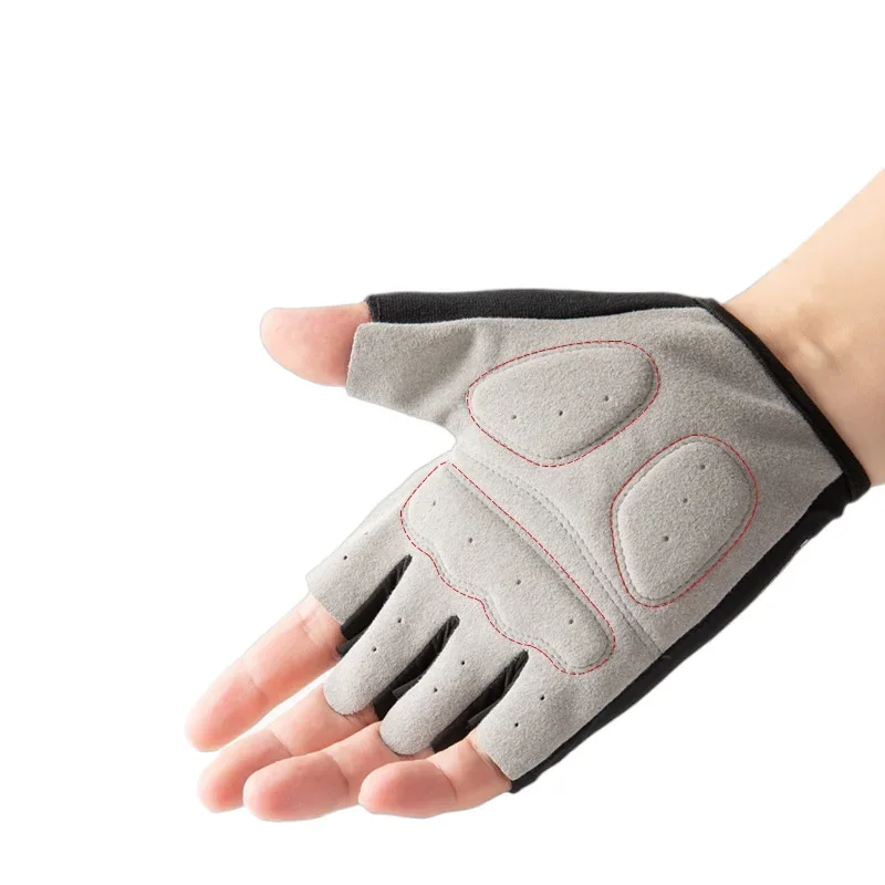 نصف اصبع قفازات ركوب الدراجات السائل سيليكون المقاومة للصدمات تنفس الرياضة الدراجة اللياقة البدنية المشي لمسافات طويلة قفازات الرجال والنساء