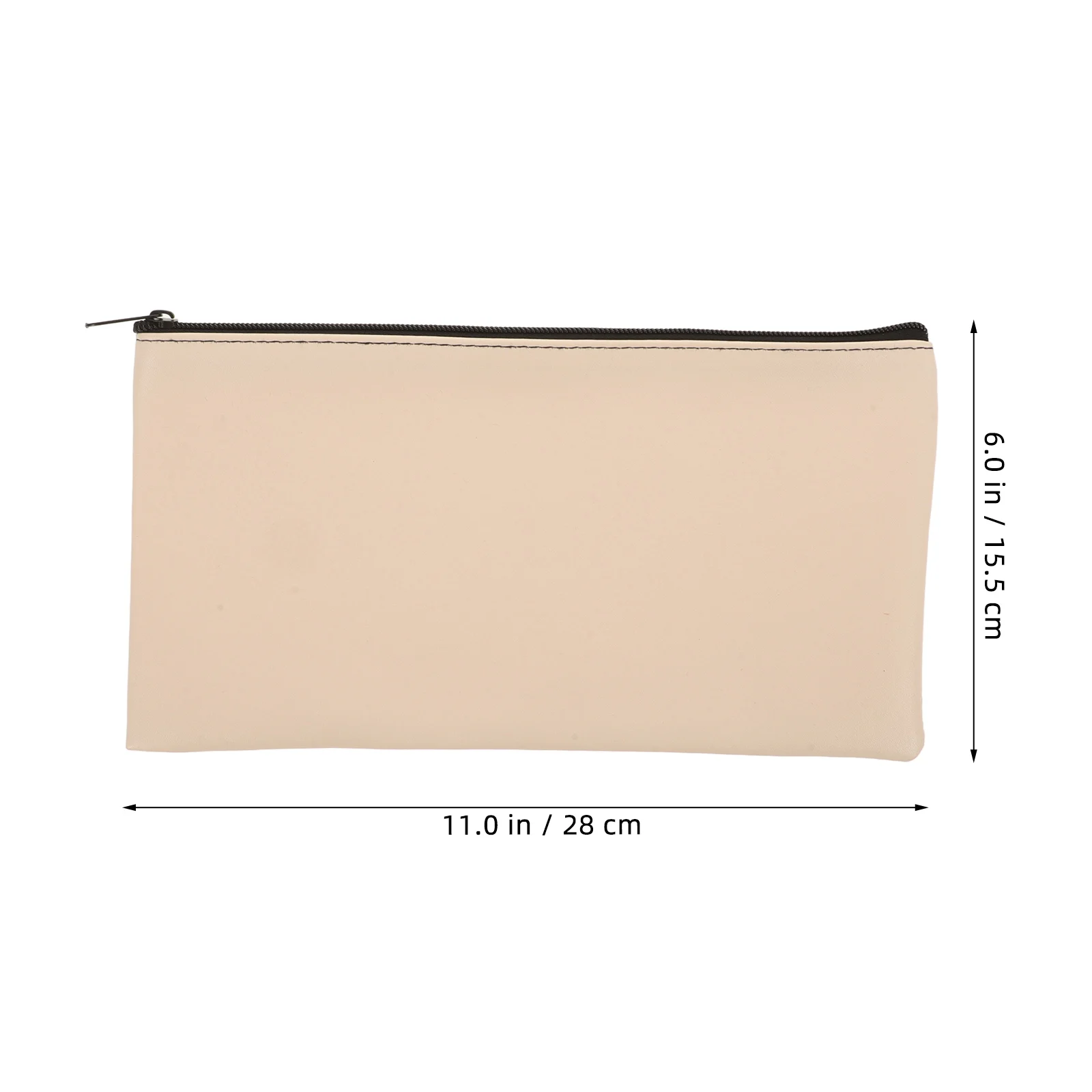 

2Pcs Money Bag PU Zipper Pouch for Cash Checks Receipts Organizer Heavy Duty Wallet Storage for Bank Staff Teachers