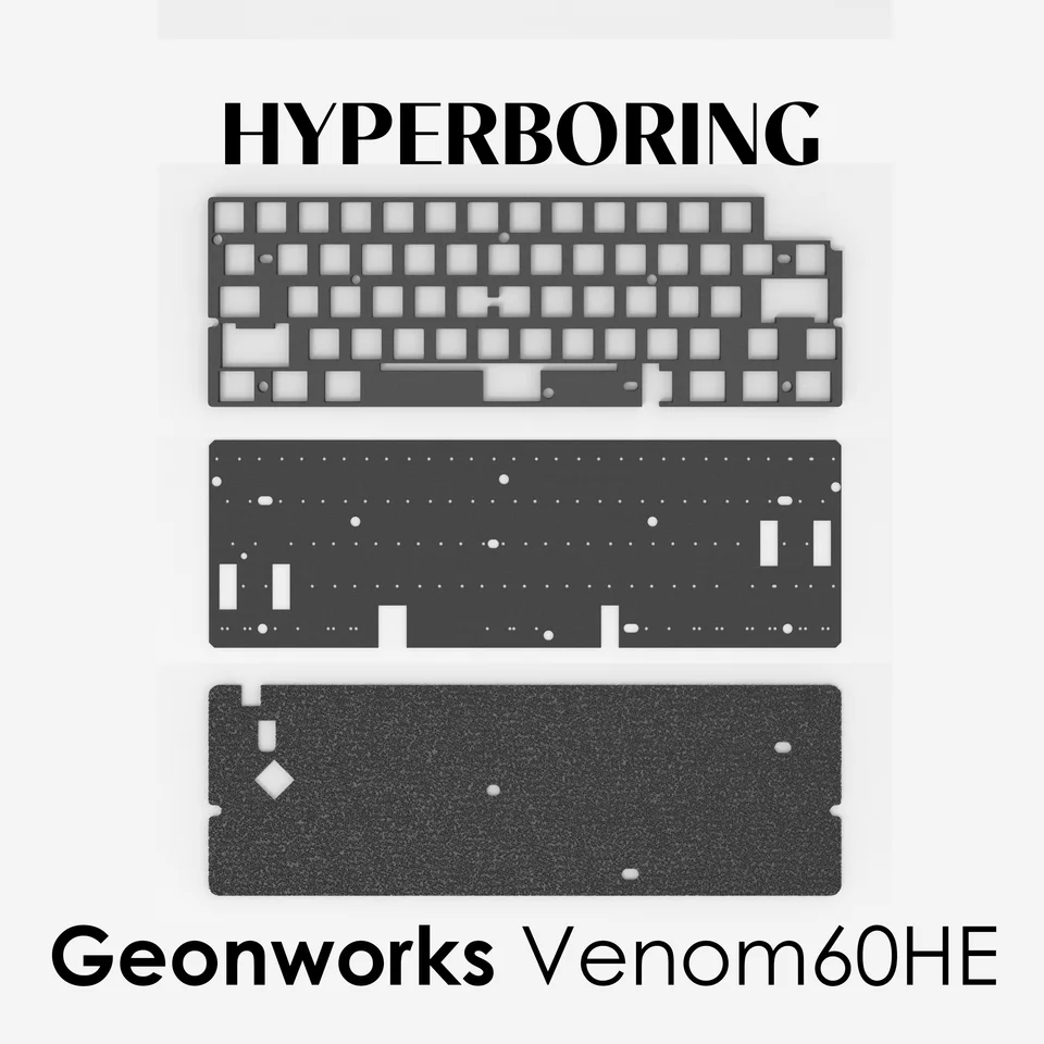 Geonworks Venom60HE キーボードポジショニングボードカスタマイズされ