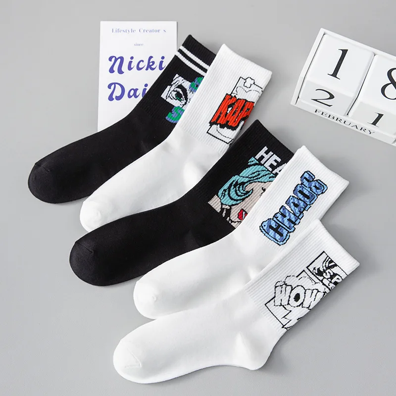 Kids Sports Style Cartoon Fashion Student Spring and Summer Thin Comfortable Breathable Boys Socks