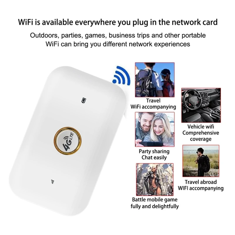 جهاز توجيه لاسلكي للسيارة المحمول ، مودم واي فاي ، نقطة ساخنة Mifi ، Mbps ، فتحة بطاقة Sim ، يدعم 10 مستخدمين