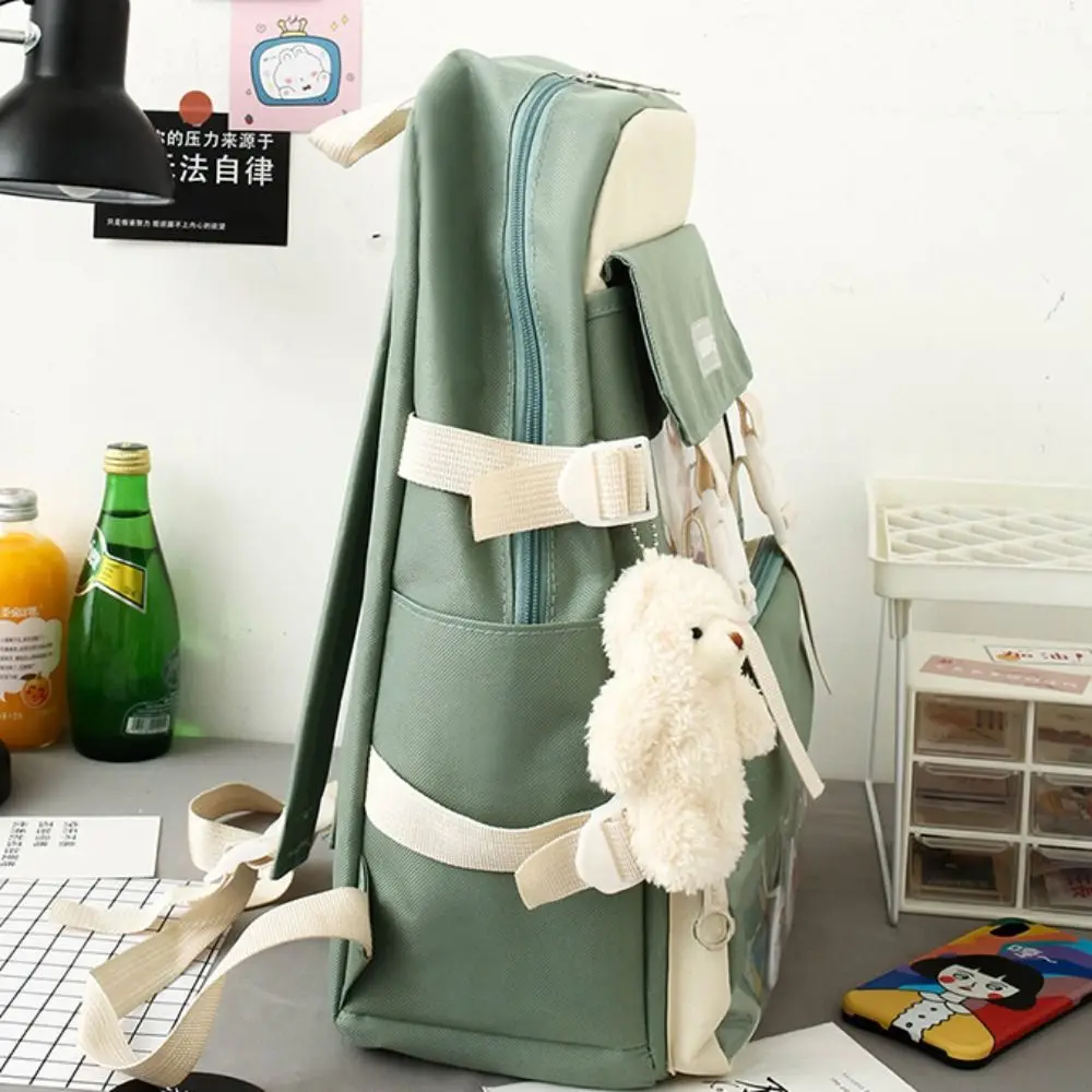 Mochila de nailon de gran capacidad para niños, bolso escolar de lona, estilo coreano