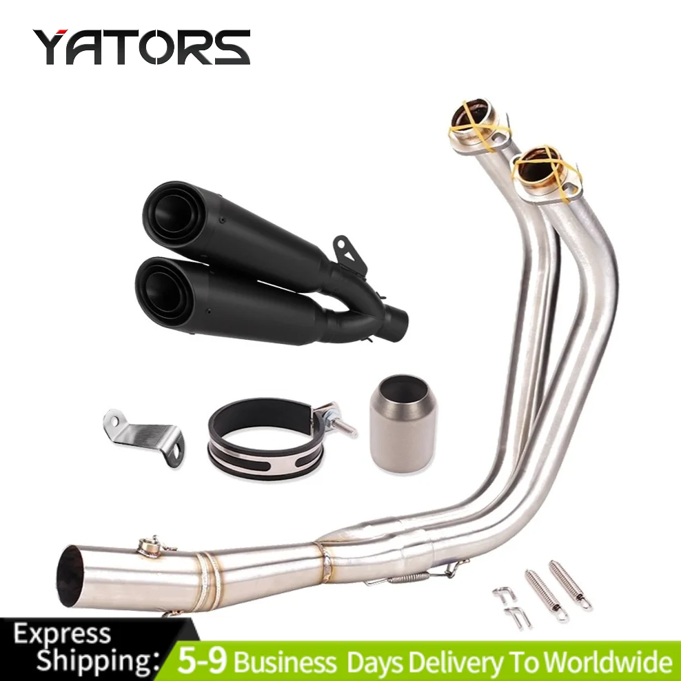 

For Yamaha MT07 FZ07 2014-2024 Full System Exhaust Front Pipe Muffler Paint Exhausts Pipes