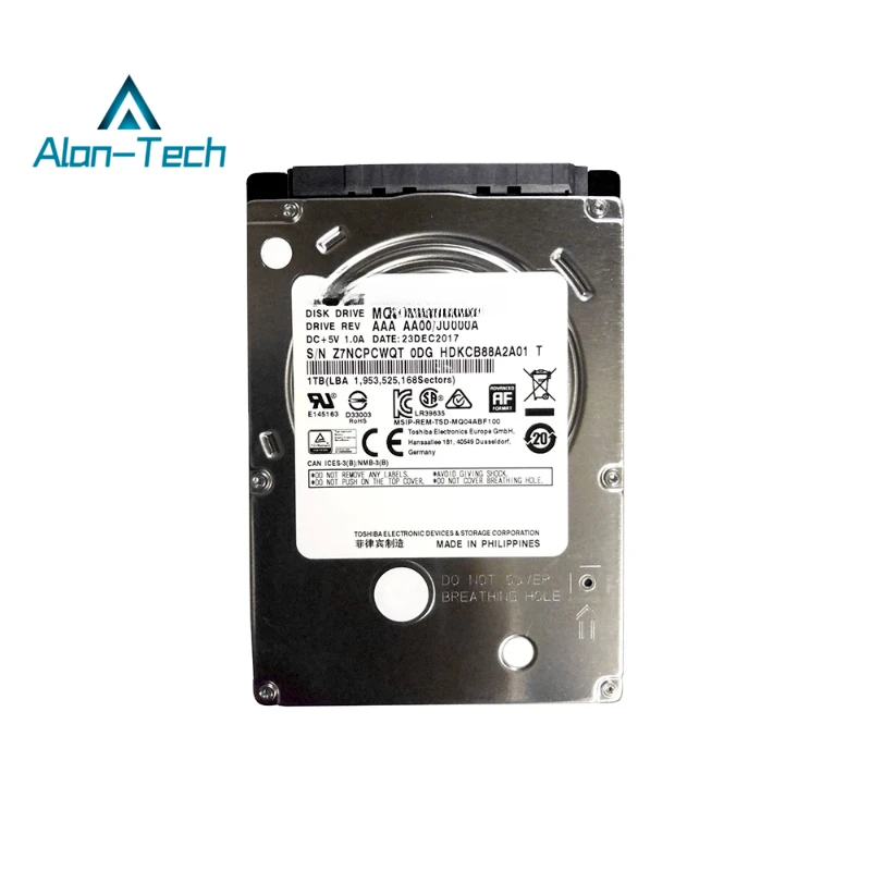 Disque dur interne pour ordinateur portable To Shiba, MQ04ABD200, 2 To, 5400 tr/min, 128 Mo de cache, SATA 6.0 Gbumental, 2.5"