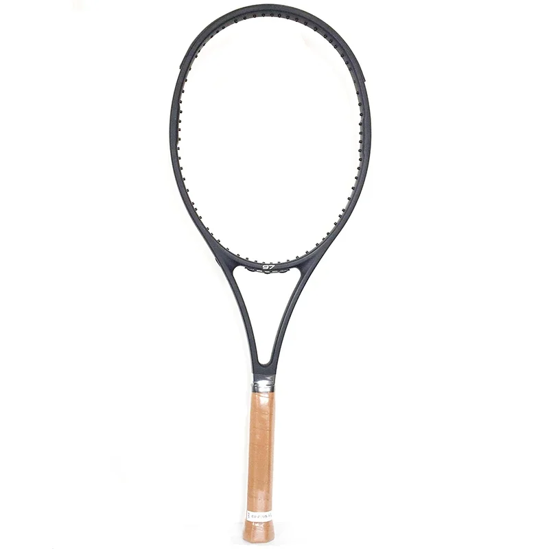 PS97 Black Tennis Racket  Men Foamed Handle Carbon Fiber Handle 4 1/4,4 3/8,4 1/2 with Bag