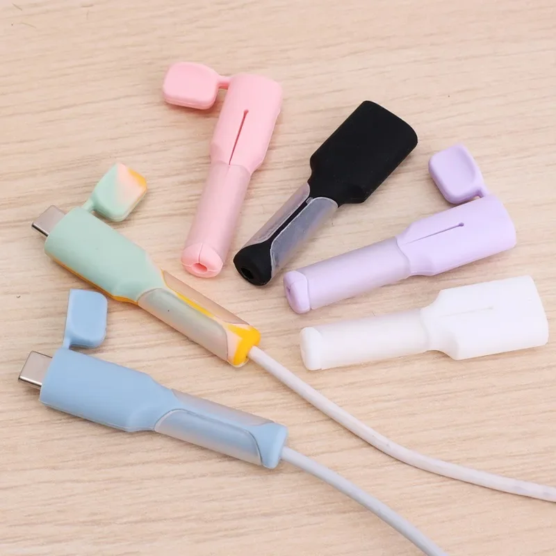 New Type C Cable Protector Soft Silicone Cover for Apple IPhone Xiaomi USB Charger Cable Protector Saver Wire Winder Accessories