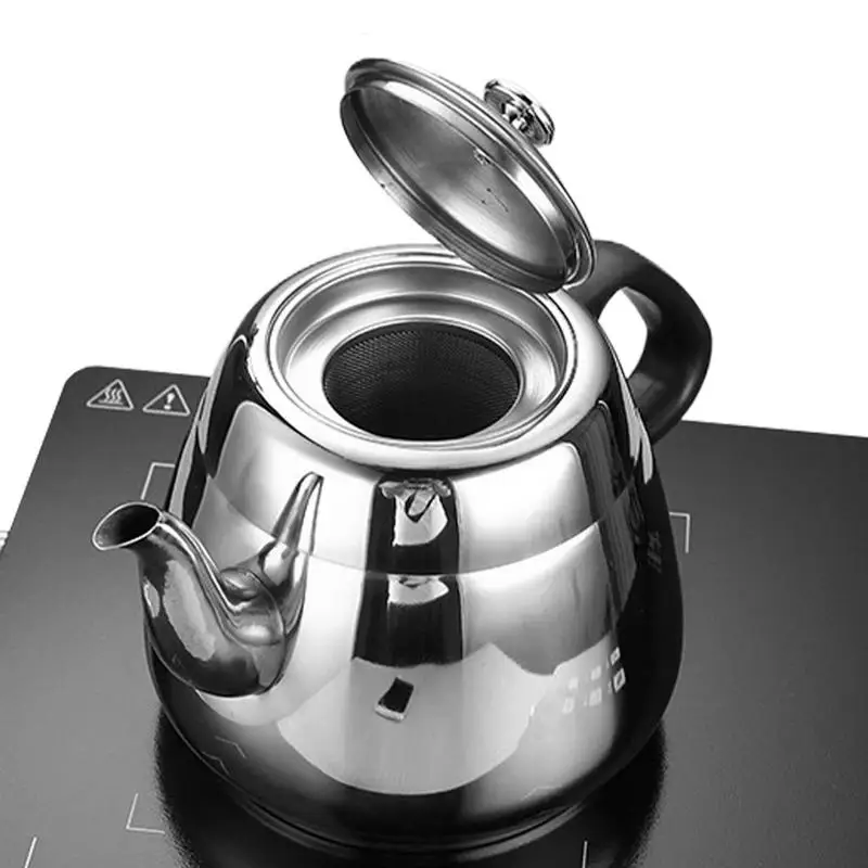 Stove Top Metal Kettle 1.5L Water Boiling Kettle With Tea Strainer Tea Kettles High Capacity Kettle Pot For Tea Boil Hot Water m