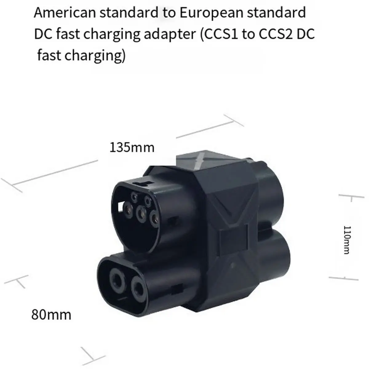 #29D (Black)CCS1 to CCS2 Fast Charging Adapter 250A for Electric Vehicle Charger,Automotive Parts & Accessories