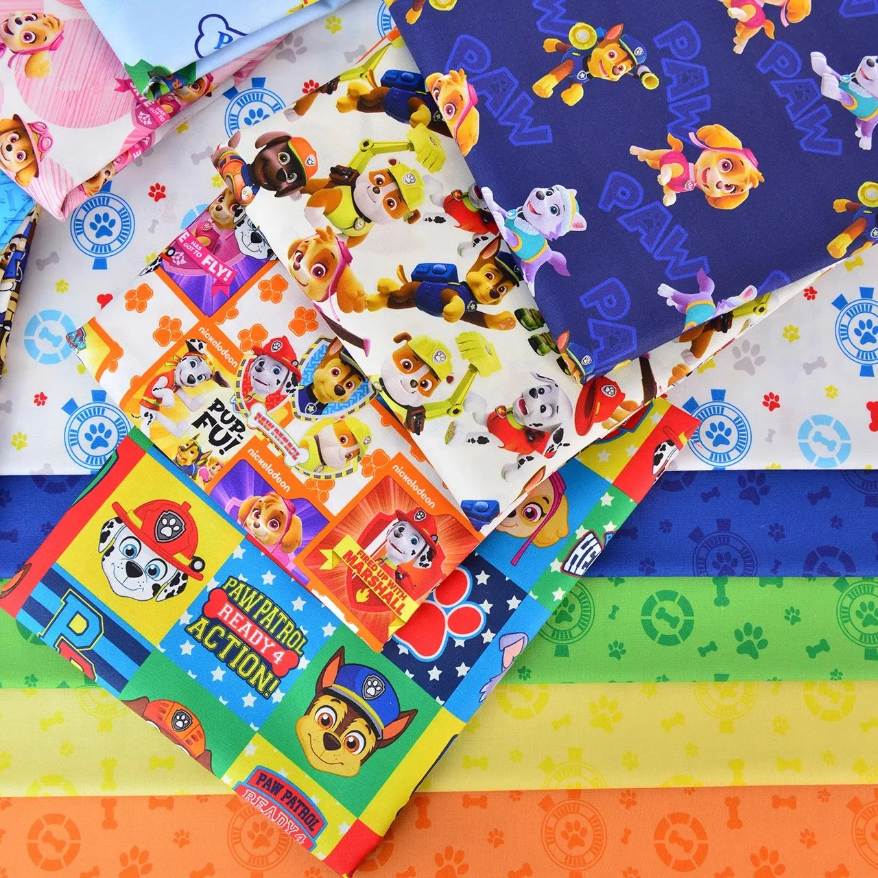 50X155cm Paw Patrol 100% Cotton Fabric For Sewing Patchwork Clothes DIY Quilting Needlework Material