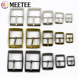 5/10/20P Meetee 15/20/25/30mm Metal Belt Buckles Bag Strap Adjust Clasp Webbing Dog Collar Hook Pin Buckle Hardware Accessories