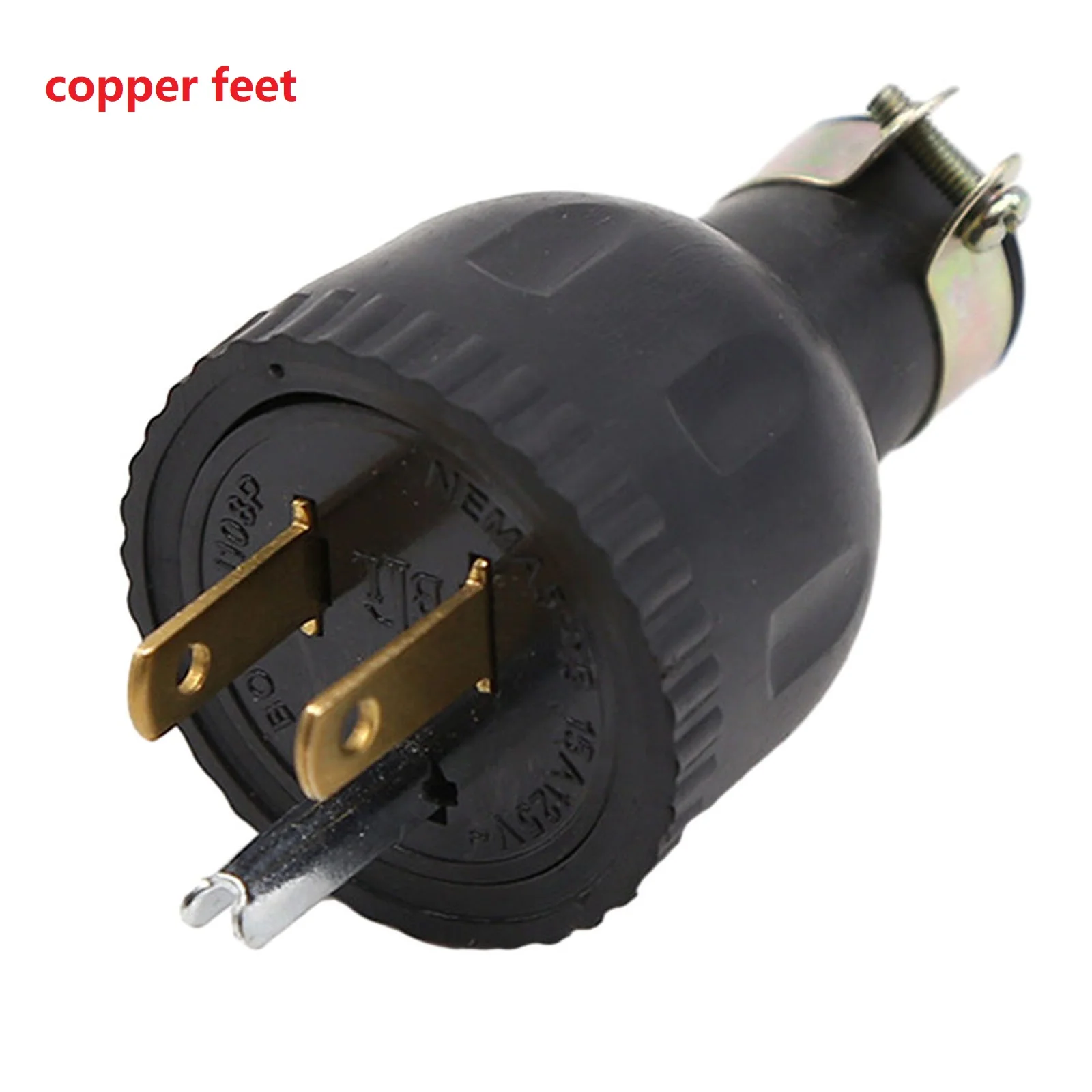 

1pcs NEMA 5-15 Generator Plug Anti-Loose Plug Small Gasoline Generator Plug Three-Pole Plug 3 Pins AC125V 15A For RVs