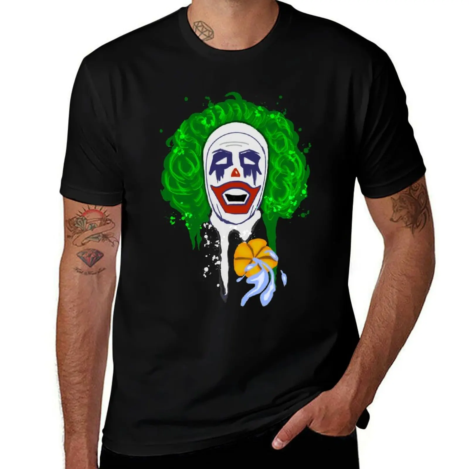 The wrestling Clown T-Shirt cotton t shirts high quality t shirt for man t shirts for man graphic funny T-shirt